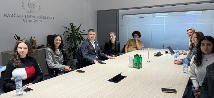 Study visit of MONTEB students to the Science and Technology Park of Montenegro